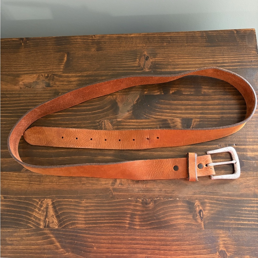 Honest by Brighton Men’s Brown Full Grain Leather Belt Size 46 Made in USA.